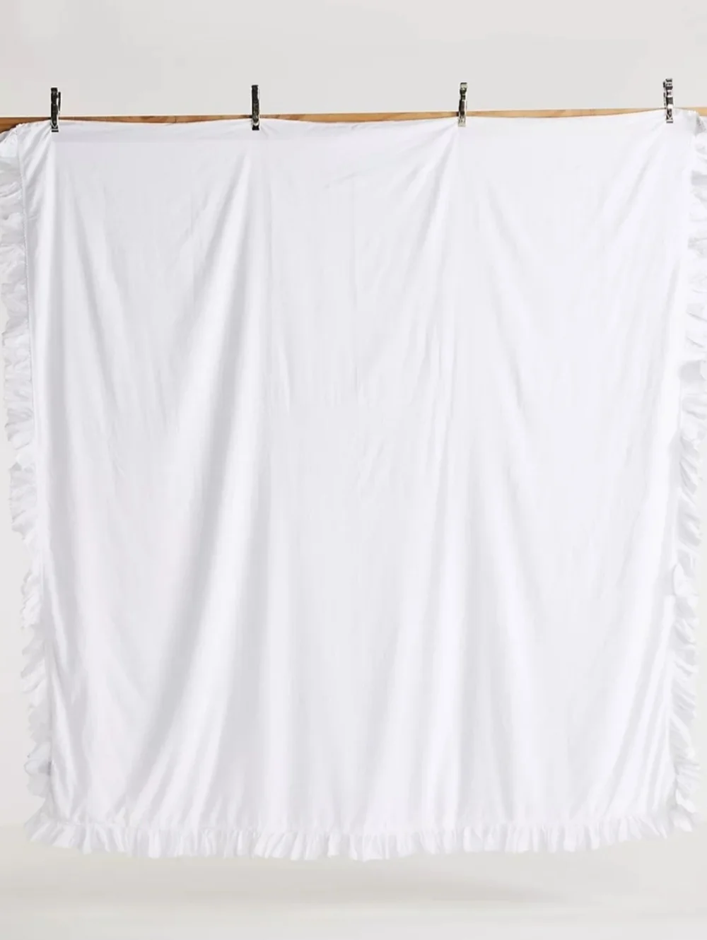 Organic Cotton Spa Sateen Ruffled Duvet Cover